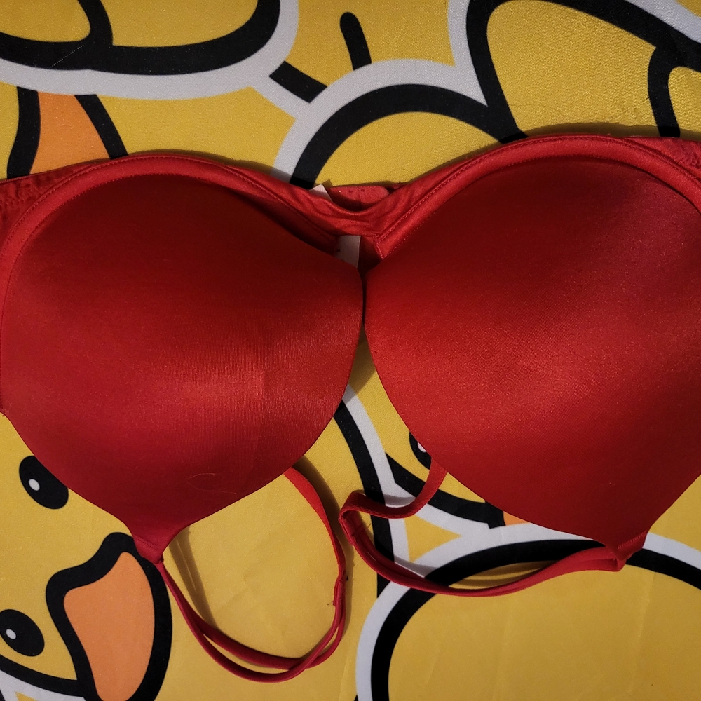 Strapless Padded Red Bra - Women's Intimates